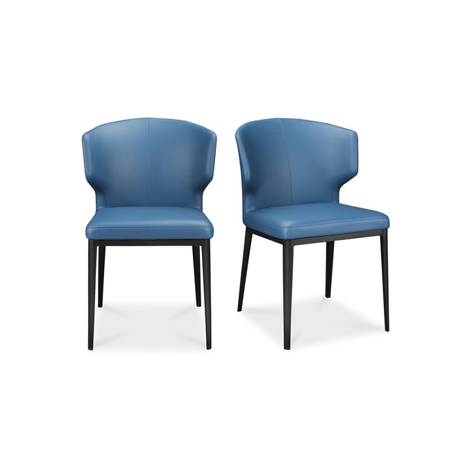 2 Moes Home Delaney Blue Side Chairs MOE-EJ-1018-28