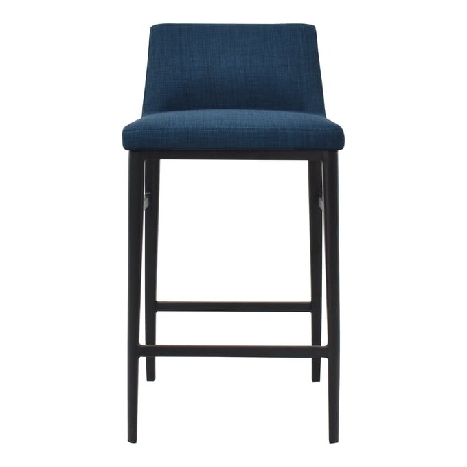 Moes Home Baron Blue Fabric Counter Stool MOE-EJ-1031-26