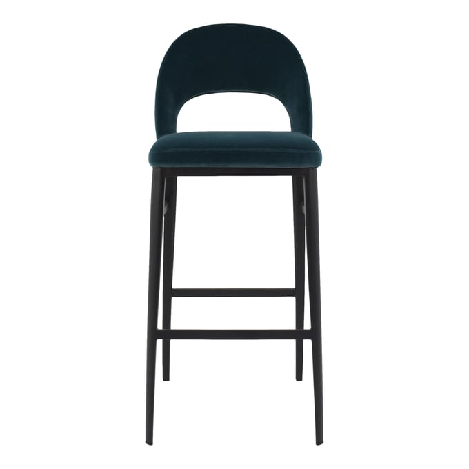 Moes Home Roger Blue Velvet Bar Stool MOE-EJ-1037-36