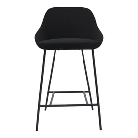 Moes Home Shelby Black Fabric Counter Height Stool