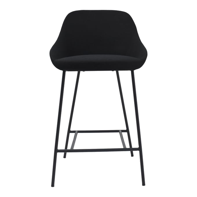 Moes Home Shelby Black Fabric Counter Height Stool MOE-EJ-1038-02