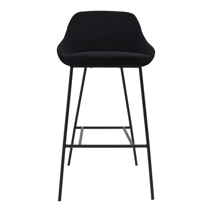 Moes Home Shelby Black Fabric Bar Stool MOE-EJ-1039-02