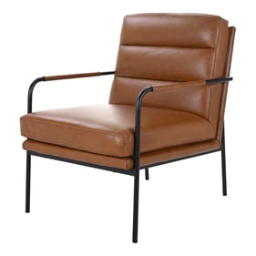 Moes Home Verlaine Brown Leather Chair