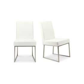 2 Moes Home Tyson White Dining Chairs