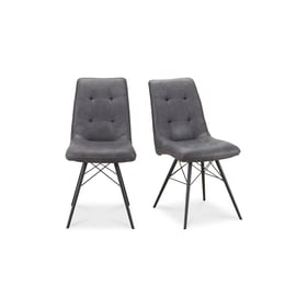 2 Moes Home Morrison Grey Side Chairs