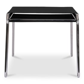 Moes Home Petra Black Leather Stool