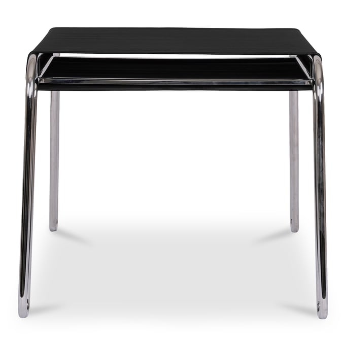 Moes Home Petra Black Leather Stool MOE-EW-1011-02