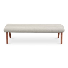 Moes Home Arlo Brown Off White Bench