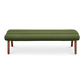 Moes Home Arlo Green Deep Brown Bench