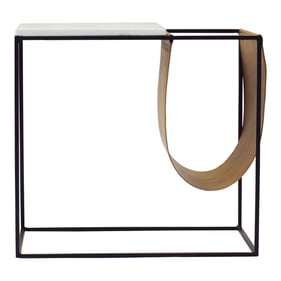 Moes Home Cave White Magazine Rack