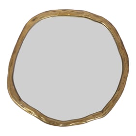 Moes Home Foundry Gold Metal Small Mirror