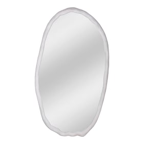 Moes Home Foundry White Oval Mirror