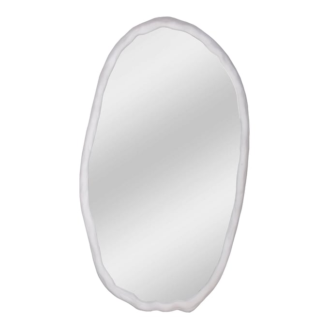 Moes Home Foundry White Oval Mirror MOE-FI-1113-18