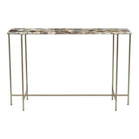 Moes Home Agate Metal Console Table