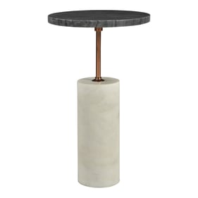 Moes Home Dusk Black Marble Accent Table