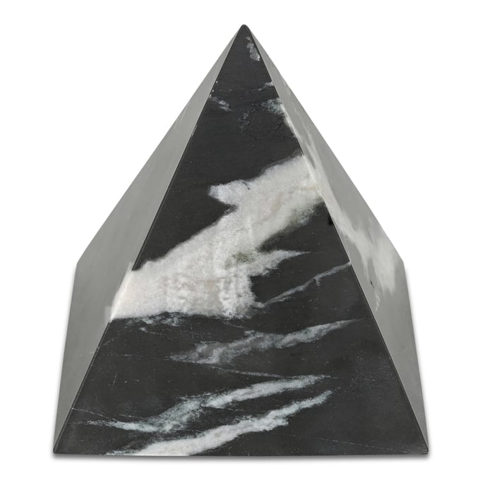 Moes Home Alma Black Marble Pyramid Tabletop Accent MOE-GZ-1174-02