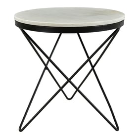 Moes Home Haley Black Metal Side Table