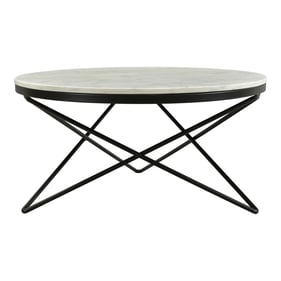 Moes Home Haley Black Metal Coffee Table