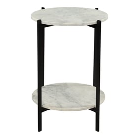 Moes Home Melanie White Accent Table