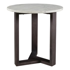 Moes Home Jinxx Grey Marble Charcoal Side Table