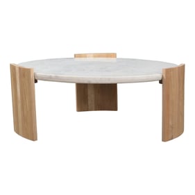 Moes Home Dala White Natural Coffee Table