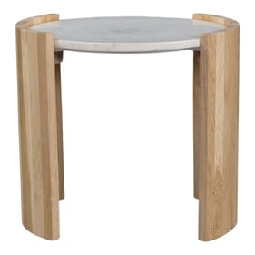 Moes Home Dala White Natural Side Table