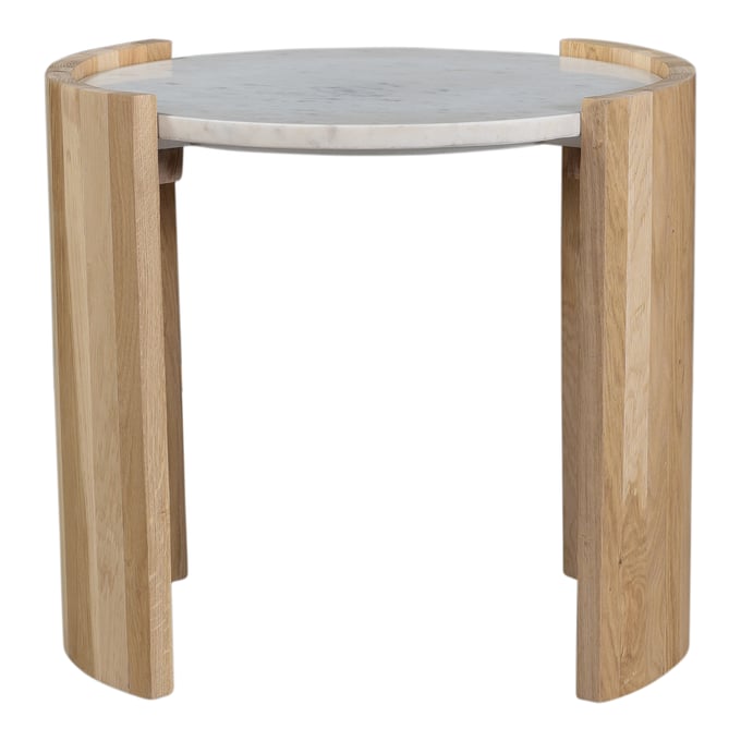 Moes Home Dala White Natural Side Table MOE-JD-1038-18-0