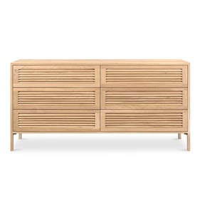 Moes Home Teeda Natural 6 Drawers Dresser