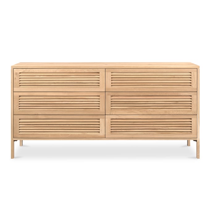 Moes Home Teeda Natural 6 Drawers Dresser MOE-JD-1077-24