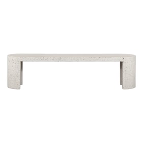 Moes Home Lyon Grey Cement Outdoor Bench