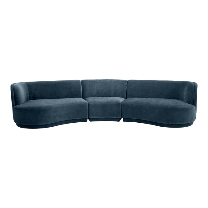 Moes Home Yoon Blue Compass Modular Sectional MOE-JM-1021-45