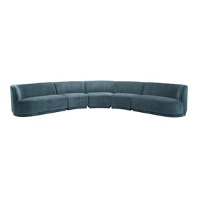 Moes Home Yoon Blue Radius Modular Sectional