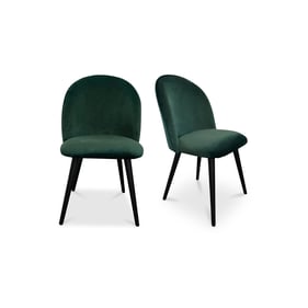 2 Moes Home Clarissa Green Black Dining Chairs