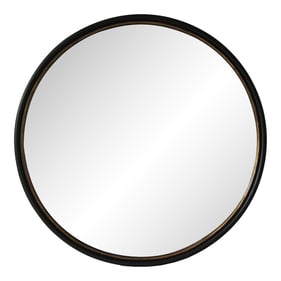 Moes Home Sax Black Round Mirror