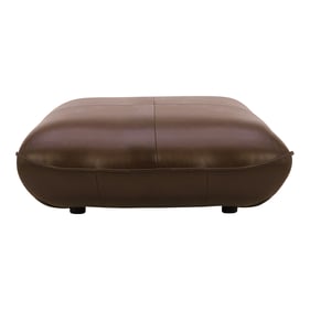 Moes Home Zeppelin Brown Leather Ottoman