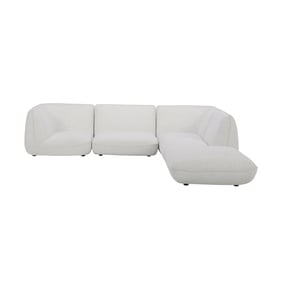 Moes Home Zeppelin White Lounge Modular Sectional