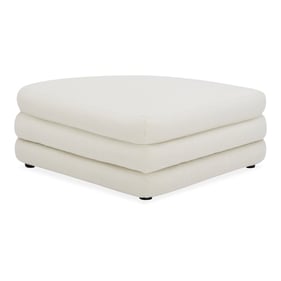 Moes Home Lowtide Mellow Ivory Curved Ottoman