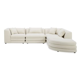 Moes Home Lowtide White Alcove Modular Sectional