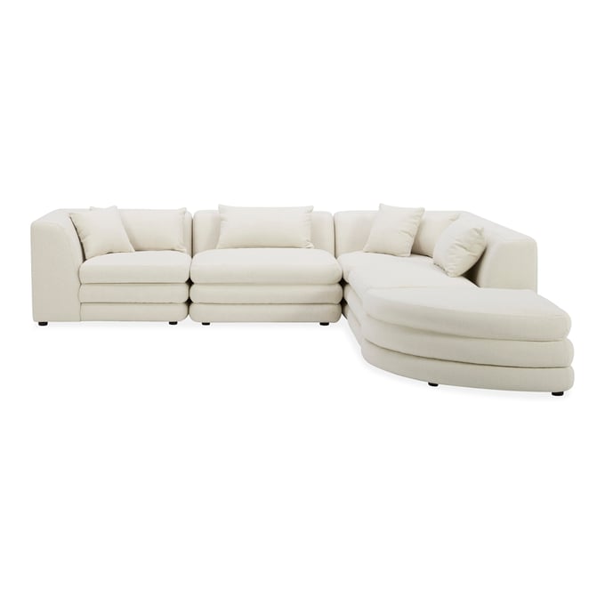 Moes Home Lowtide White Alcove Modular Sectional MOE-KQ-1042-18