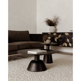 Moes Home Nels Black 3pc Coffee Table Set