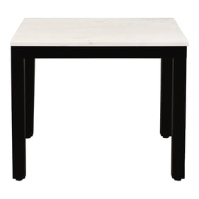 Moes Home Parson White Marble Side Table