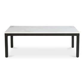 Moes Home Parson White Marble Coffee Table