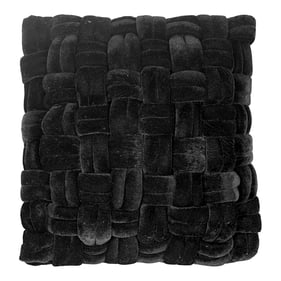 Moes Home PJ Black Velvet Poly Feel Pillow