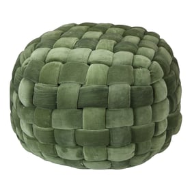 Moes Home Jazzy Green Fabric Pouf