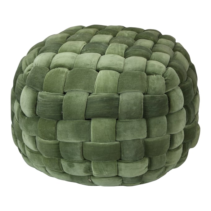 Moes Home Jazzy Green Fabric Pouf MOE-LK-1005-08