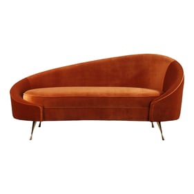 Moes Home Abigail Orange Chaise