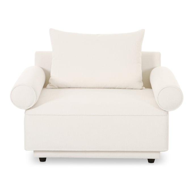 Moes Home Rosello White Arm Chair MOE-OA-1007-18