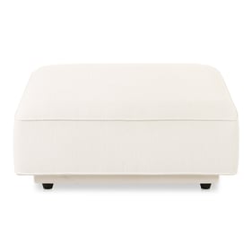 Moes Home Rosello White Ottoman