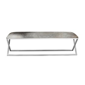 Moes Home Rossi Grey Stainless Steel Bench