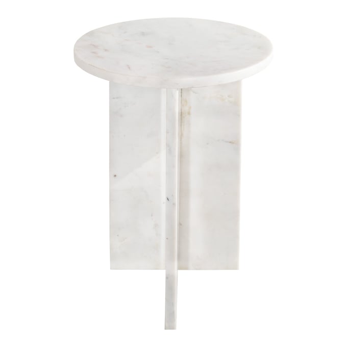 Moes Home Grace White Marble Accent Table MOE-PJ-1021-18